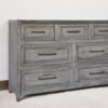 62" Brown Solid Wood Seven Drawer Double Dresser