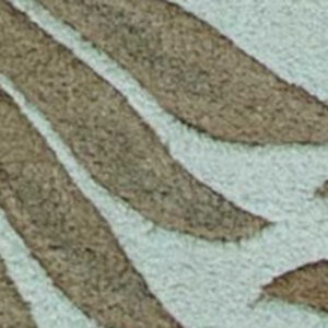 3'X4' Aqua Blue Hand Tufted Tropical Leaves Indoor Area Rug