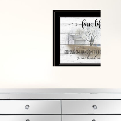 Set Of Two Stays At Grandmas and Bible Farmhouse Black Framed Print Wall Art