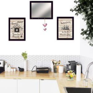 Set Of Three Friendship Journey 8 Black Framed Print Kitchen Wall Art