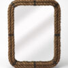 25" Brown Framed Accent Mirror