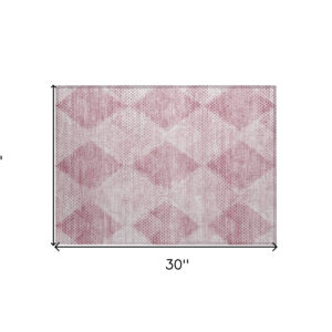 2' X 3' Merlot Geometric Washable Non Skid Indoor Outdoor Area Rug