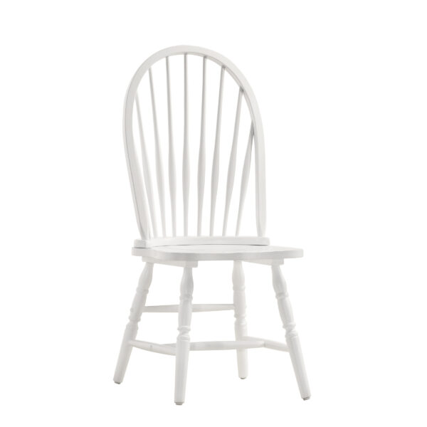 Kitchen & Dining — White Wood Windsor Back Dining Side Chair