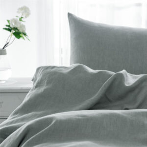 Set of Two Blue Linen Pillowcases