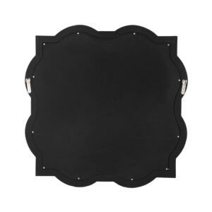 32" Clear Scalloped Glass Framed Accent Mirror