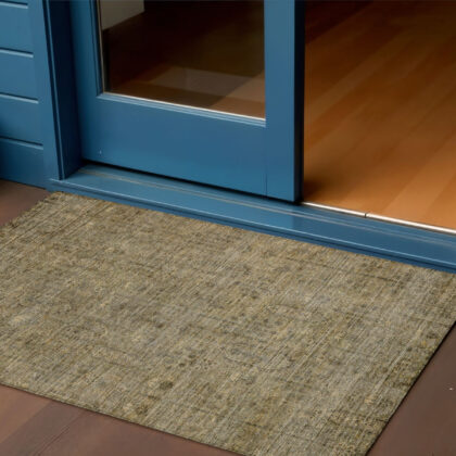 3' X 5' Brown And Beige Southwestern Washable Indoor Outdoor Area Rug