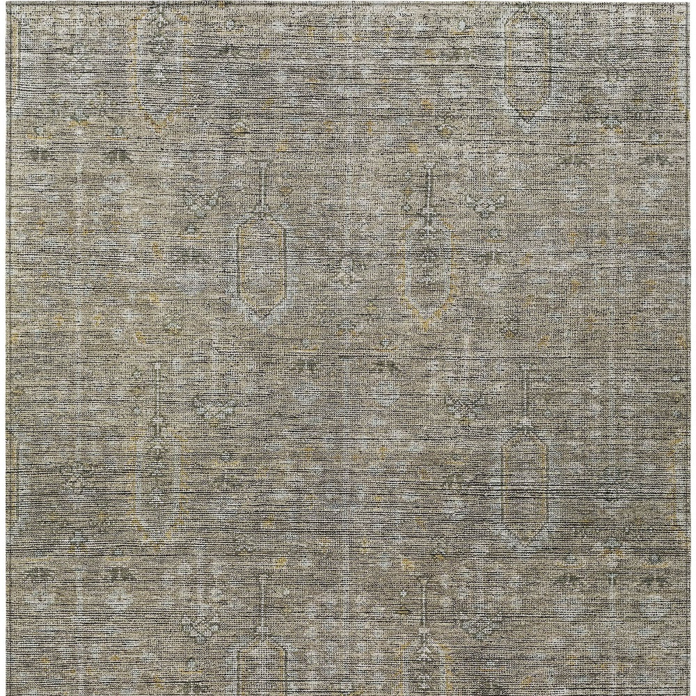 8' X 10' Taupe Gray And Beige Southwestern Washable Indoor Outdoor Area Rug