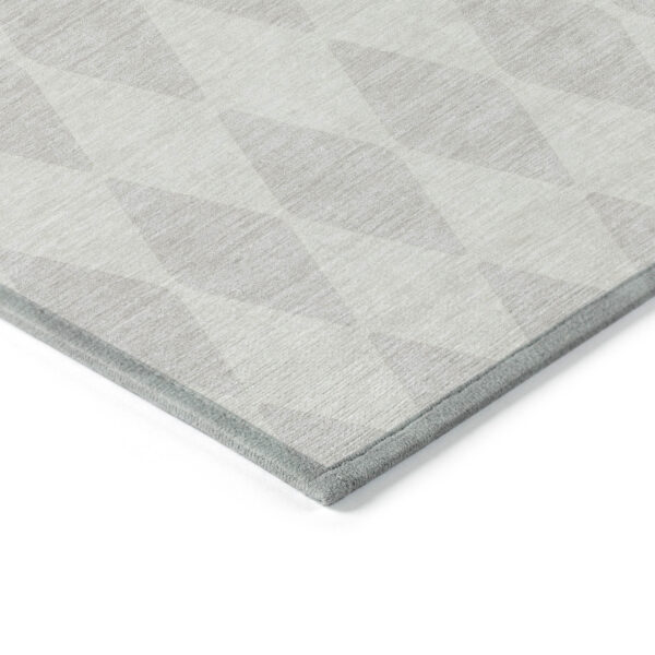 8' X 10' Ivory And Beige Geometric Washable Indoor Outdoor Area Rug