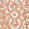 5’ x 8’ Orange and Ivory Medallion Area Rug