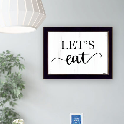Lets Eat 1 Black Framed Print Wall Art