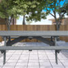 94" Gray Solid Wood Outdoor Picnic Table