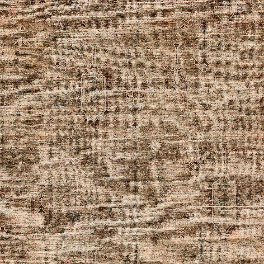 8' X 10' Terra Cotta And Copper Southwestern Washable Indoor Outdoor Area Rug