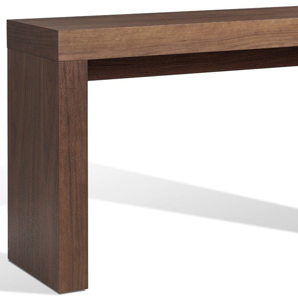 47" Brown Wood Block Console Table