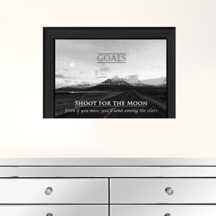 Goals 5 Black Framed Print Wall Art