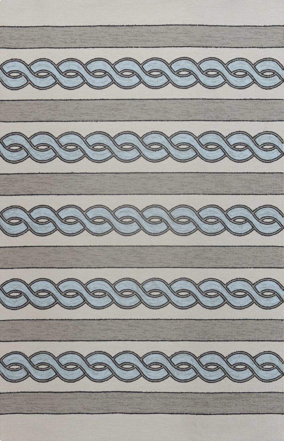 3' X 5' Ivory Or Spa Braid Design Uv Treated Area Rug