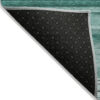 2' X 3' Aqua Striped Washable Indoor Outdoor Area Rug