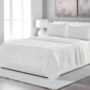 Four Piece Ivory Linen Sheet Set
