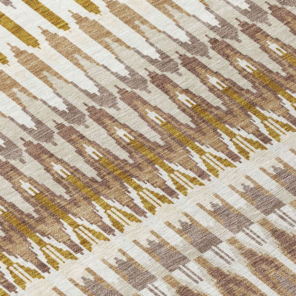 8' X 10' Brown Beige And Taupe Southwestern Washable Indoor Outdoor Area Rug