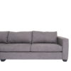 Gray Polyester Blend L Shaped Three Piece Sectional