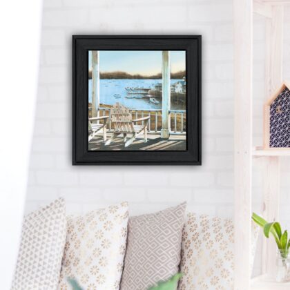 Harbor View 1 Black Framed Print Wall Art
