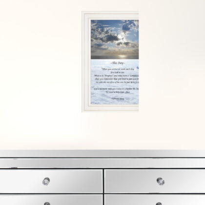 This Day 1 White Framed Print Wall Art