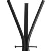 72" Black Metal Coat Rack