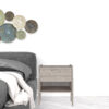 Sleek and Trendy Light Grey Bedroom Nightstand