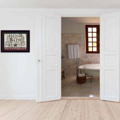 Hot Bath 15 Black Framed Print Wall Art