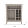 Light Gray Bar Cart With Wine Storage