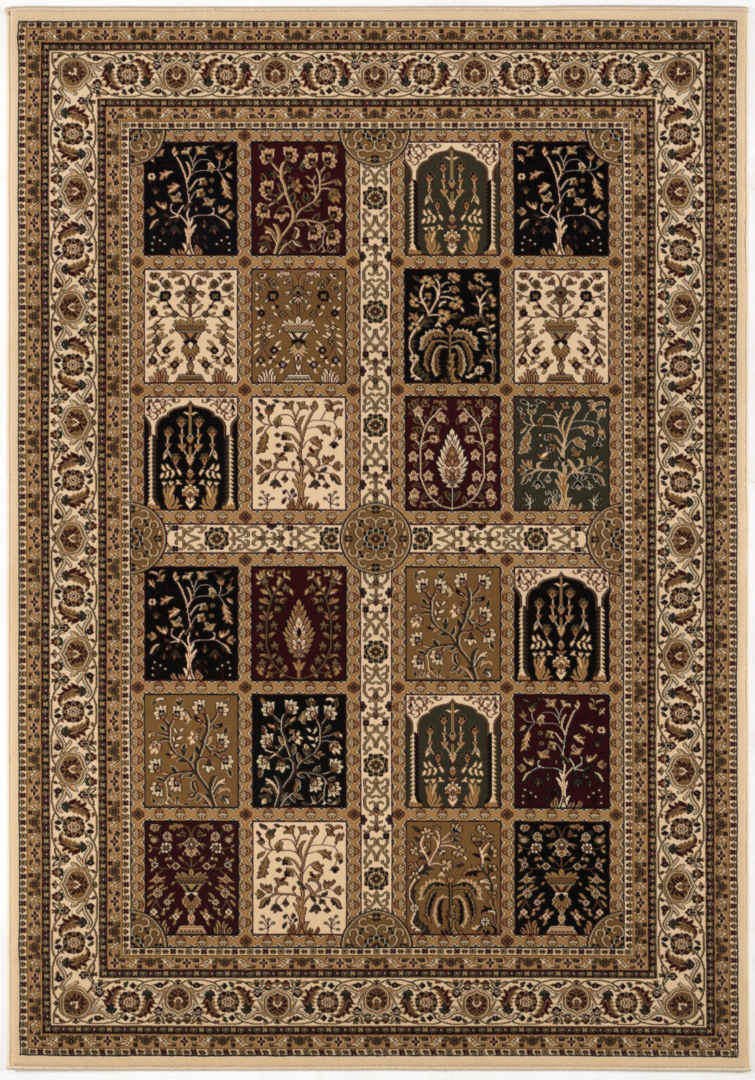 7’ x 9’ Cream Traditional Decorative Area Rug
