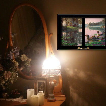 Northern Tranquility 4 Black Framed Print Wall Art