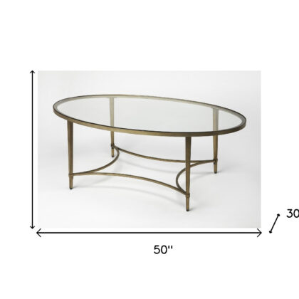 Golden Oval Coffee Table