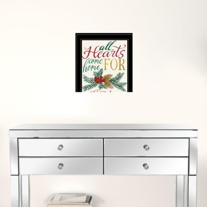 Set Of Two Come Home For Christmas 2 Black Framed Print Wall Art