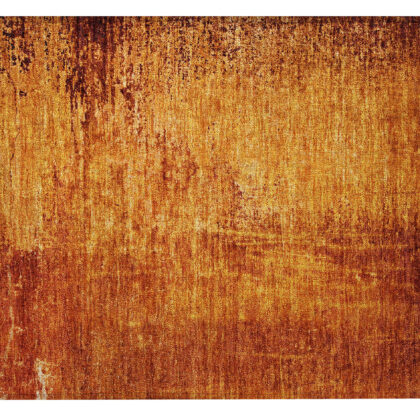 2' X 3' Orange Abstract Washable Non Skid Indoor Outdoor Area Rug