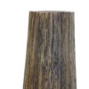 25" Wood Brown Cylinder Floor Vase