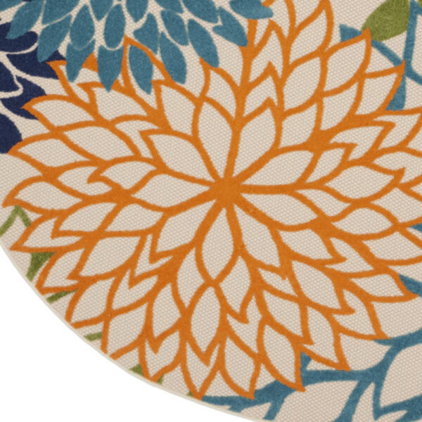 10' Blue and Green Indoor Outdoor Area Rug