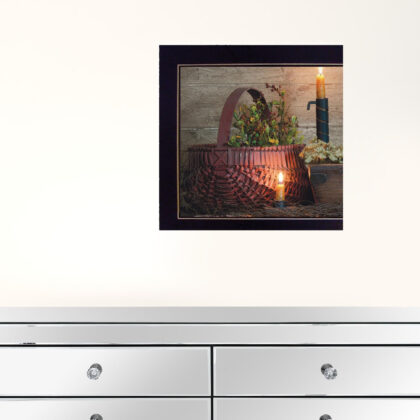 Set Of Two White Or Red Baskets 3 Black Framed Print Wall Art