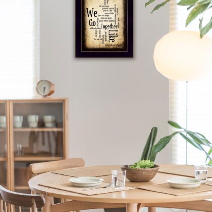 We Go Together I Black Framed Print Wall Art