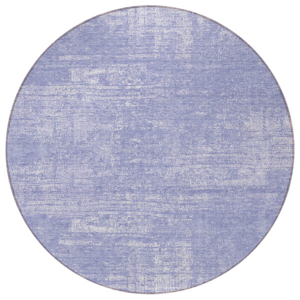 8' Lavender Purple And Lilac Round Abstract Washable Indoor Outdoor Area Rug