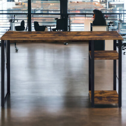 47" Brown and Black Writing Desk