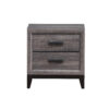 25" Gray Two Drawer Nightstand