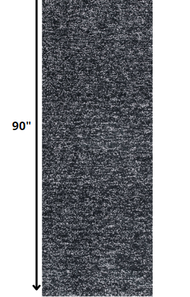 8' Black Heather Plain Runner Rug