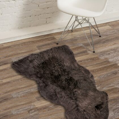 24" X 36" Chocolate Single Sheepskin Area Rug
