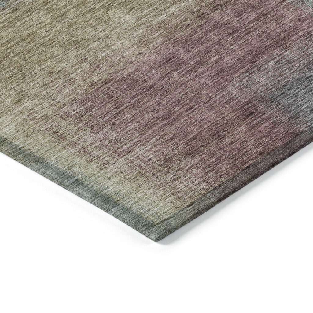9' X 12' Beige Mauve And Brown Abstract Washable Indoor Outdoor Area Rug