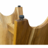 Compact Contemporary Teak Shower Stool In Natural Finish