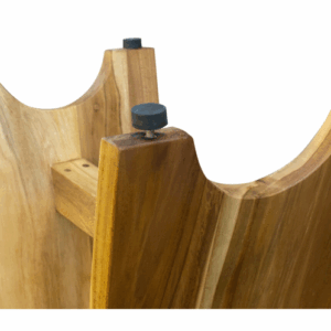 Compact Contemporary Teak Shower Stool In Natural Finish