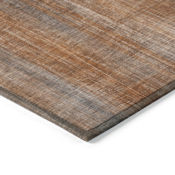 3' X 5' Orange Striped Washable Non Skid Indoor Outdoor Area Rug