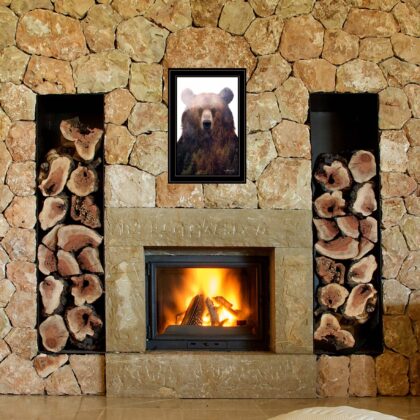 King Of The Forest 4 Black Framed Print Wall Art