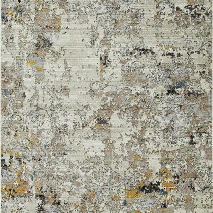 8'X10' Ivory Hand Hooked Bordered Coral Reef Indoor Area Rug