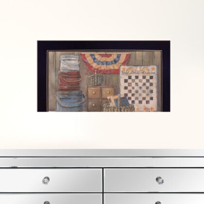 God Bless America 1 Black Framed Print Wall Art